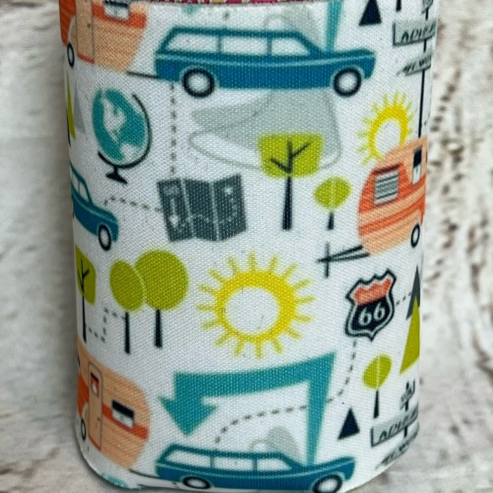 Camper, SUV, Multicolored Can Cooler, Huggie, Koozie New